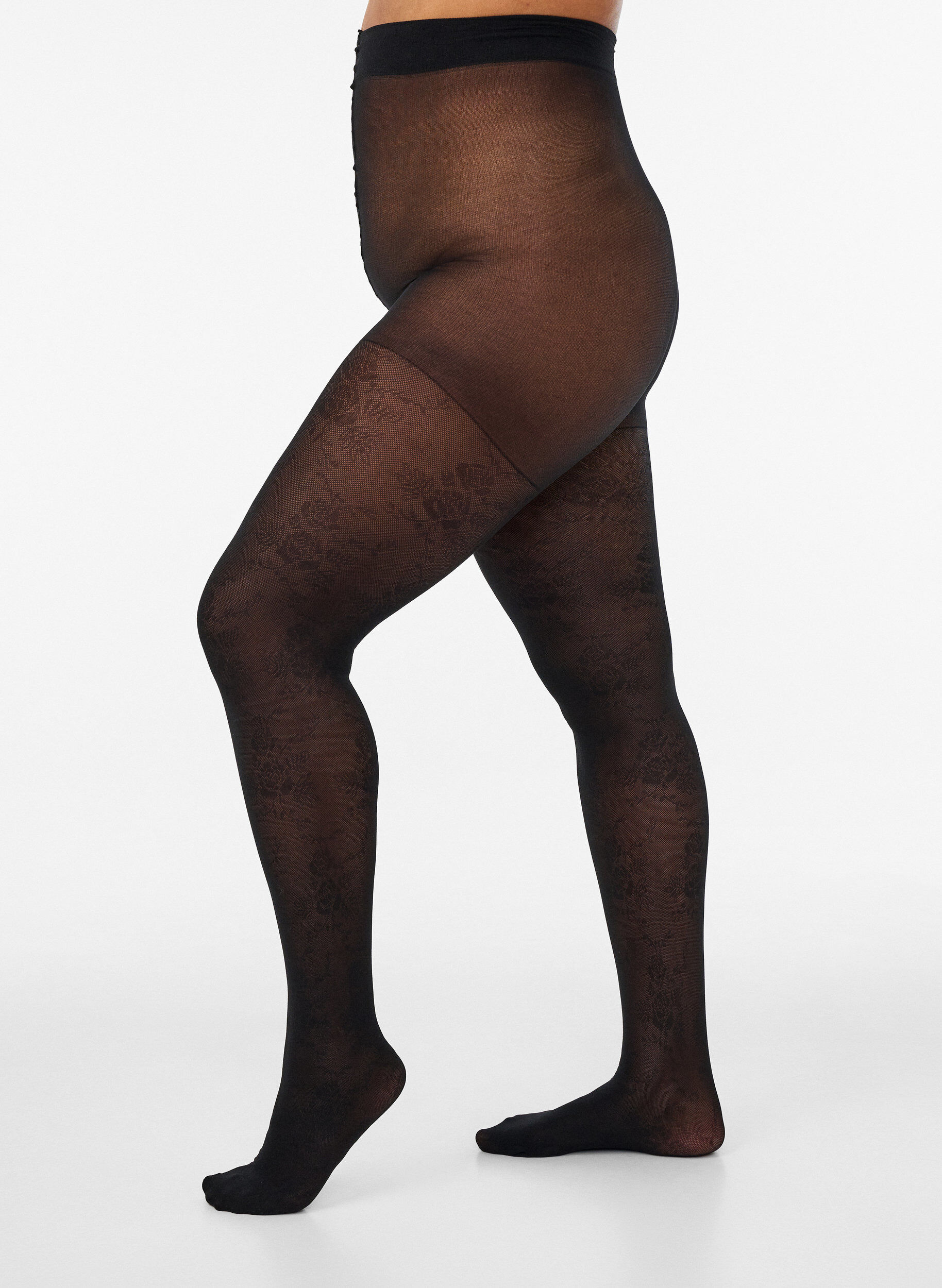 Gebl&uuml;mte Strumpfhose, 30 den