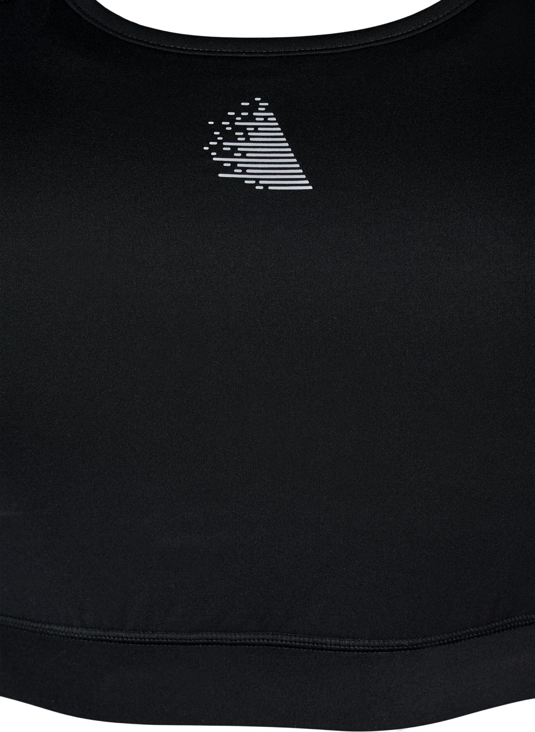 ZizziSport-BH mit Tasche auf der Vorderseite, Schwarz, Packshot image number 2