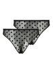 2er-Pack G-String aus Mesh mit Punkten, Black, Packshot image number 1