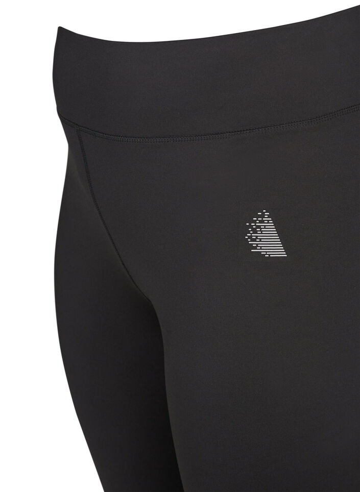 Gek&uuml;rzte Basic-Trainingsleggings, Schwarz, Packshot image number 2