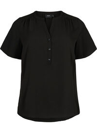 Bluse mit kurzen Ärmeln und V-Ausschnitt (GRS)