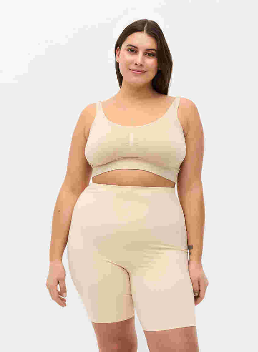 Light Shapewear Shorts mit hoher Taille, Nude, Model