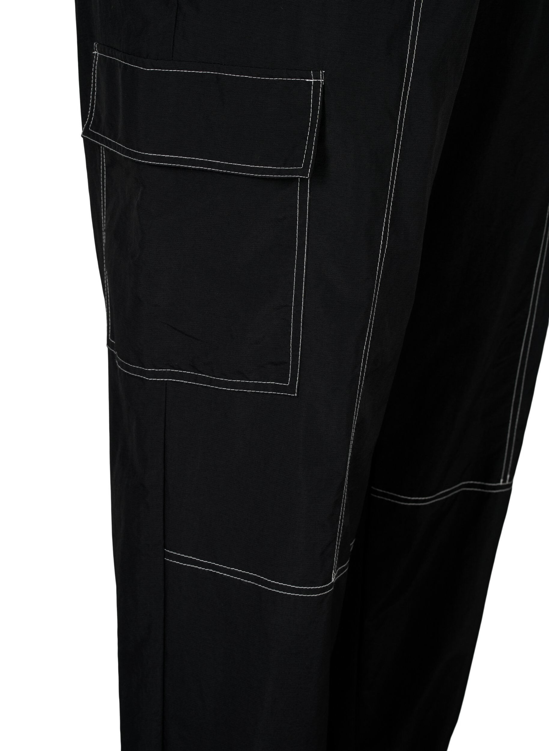 ZizziCargohose mit Kontrastn&auml;hten, Black, Packshot image number 3