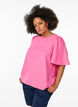 Bluse mit kurzen, weiten Ärmeln, Pink, Model image number 0