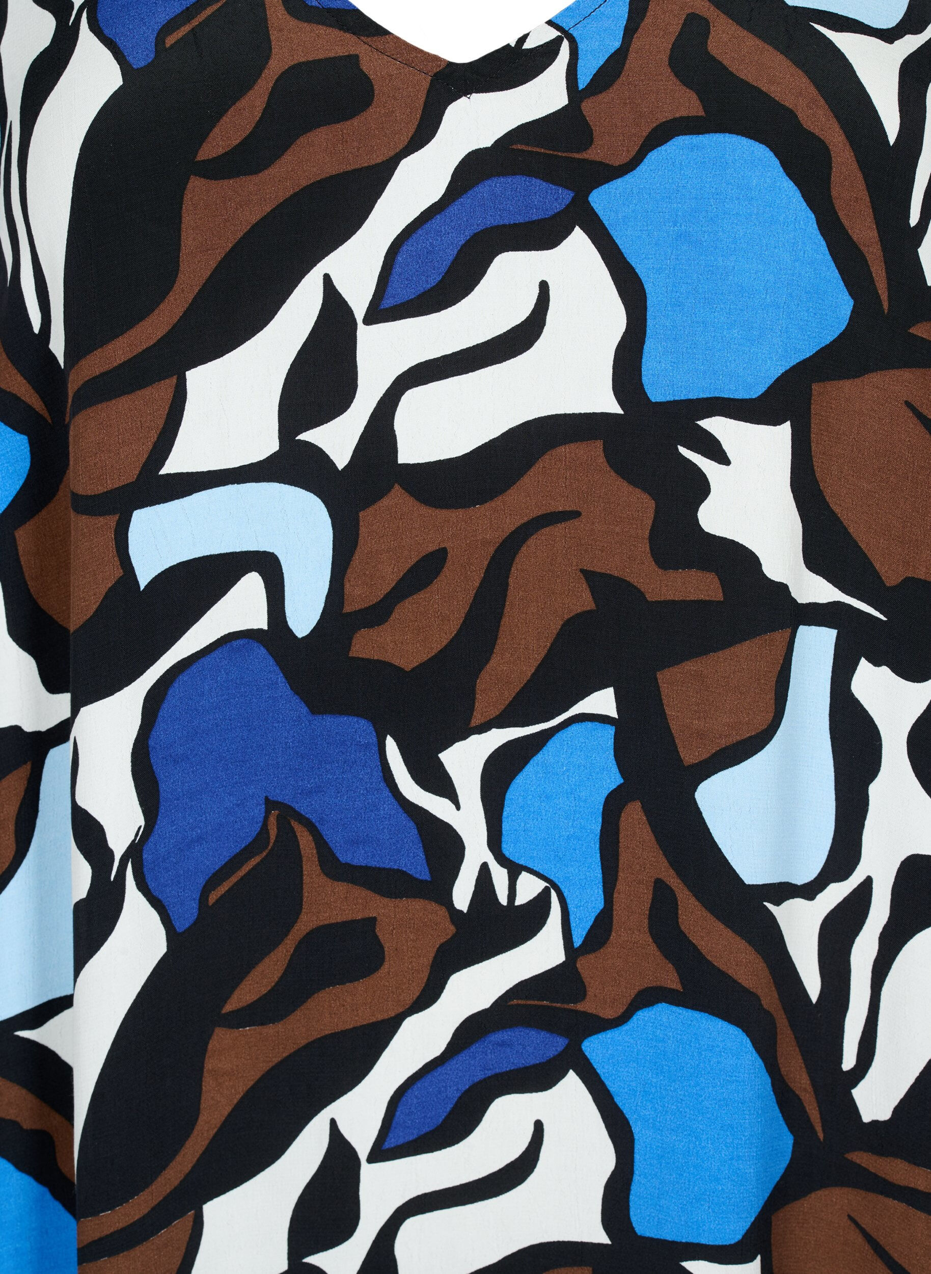 ZizziKleid aus Viskose mit Druck und 3/4 &Auml;rmeln, Zafia AOP, Packshot image number 2