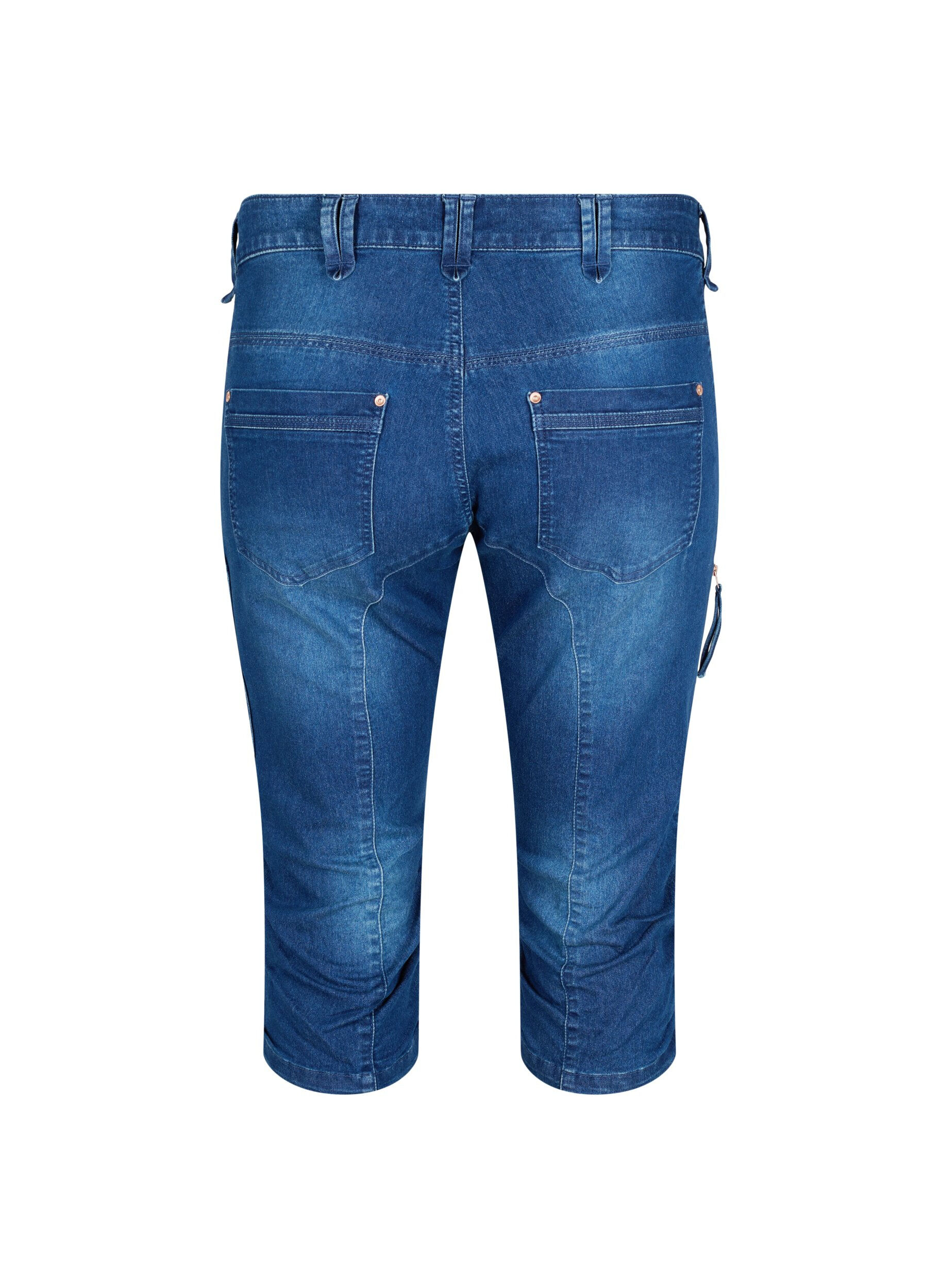 ZizziSlim Fit Capri-Jeans mit Taschen, Blau, Packshot image number 1