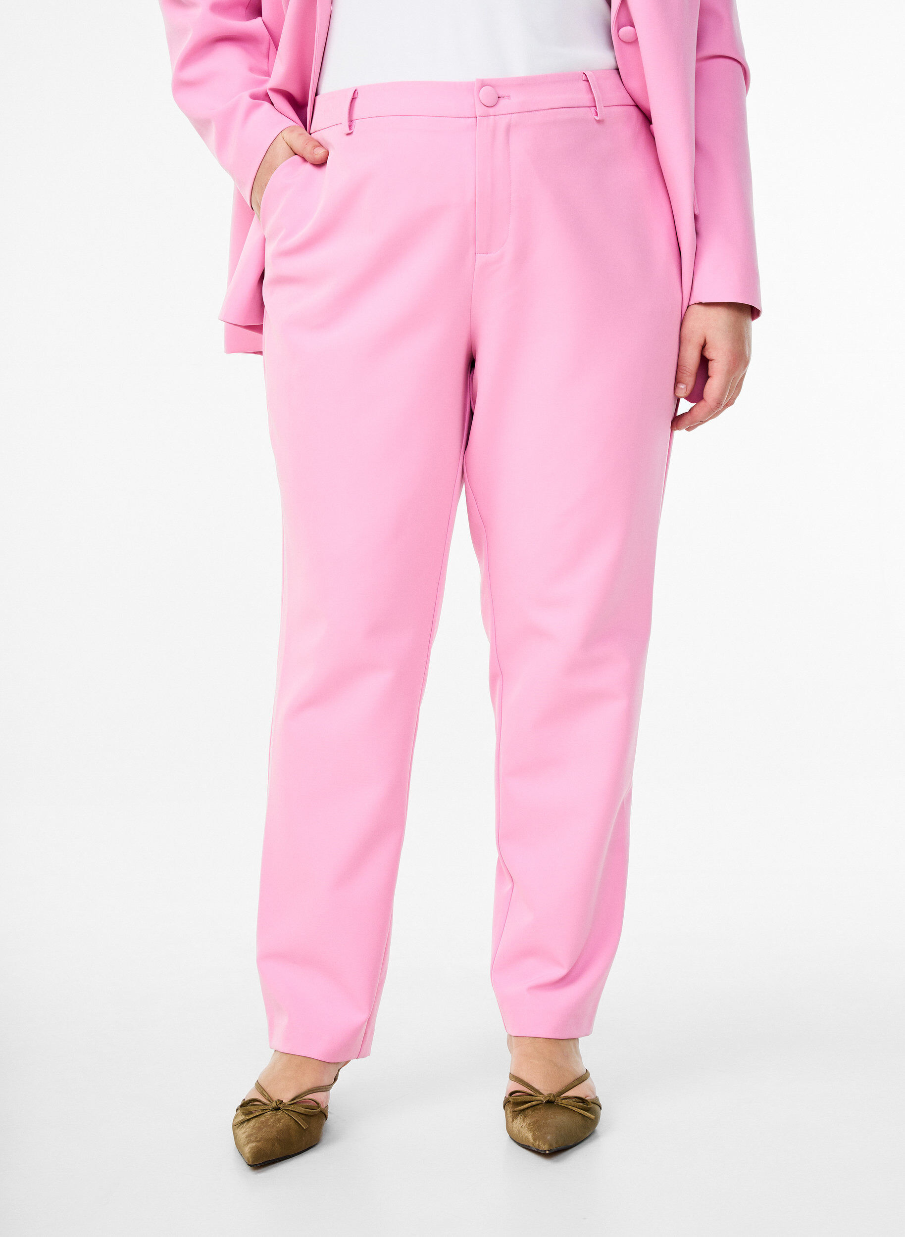 ZizziHose mit Taschen und geraden Beinen, Pink, Model image number 2