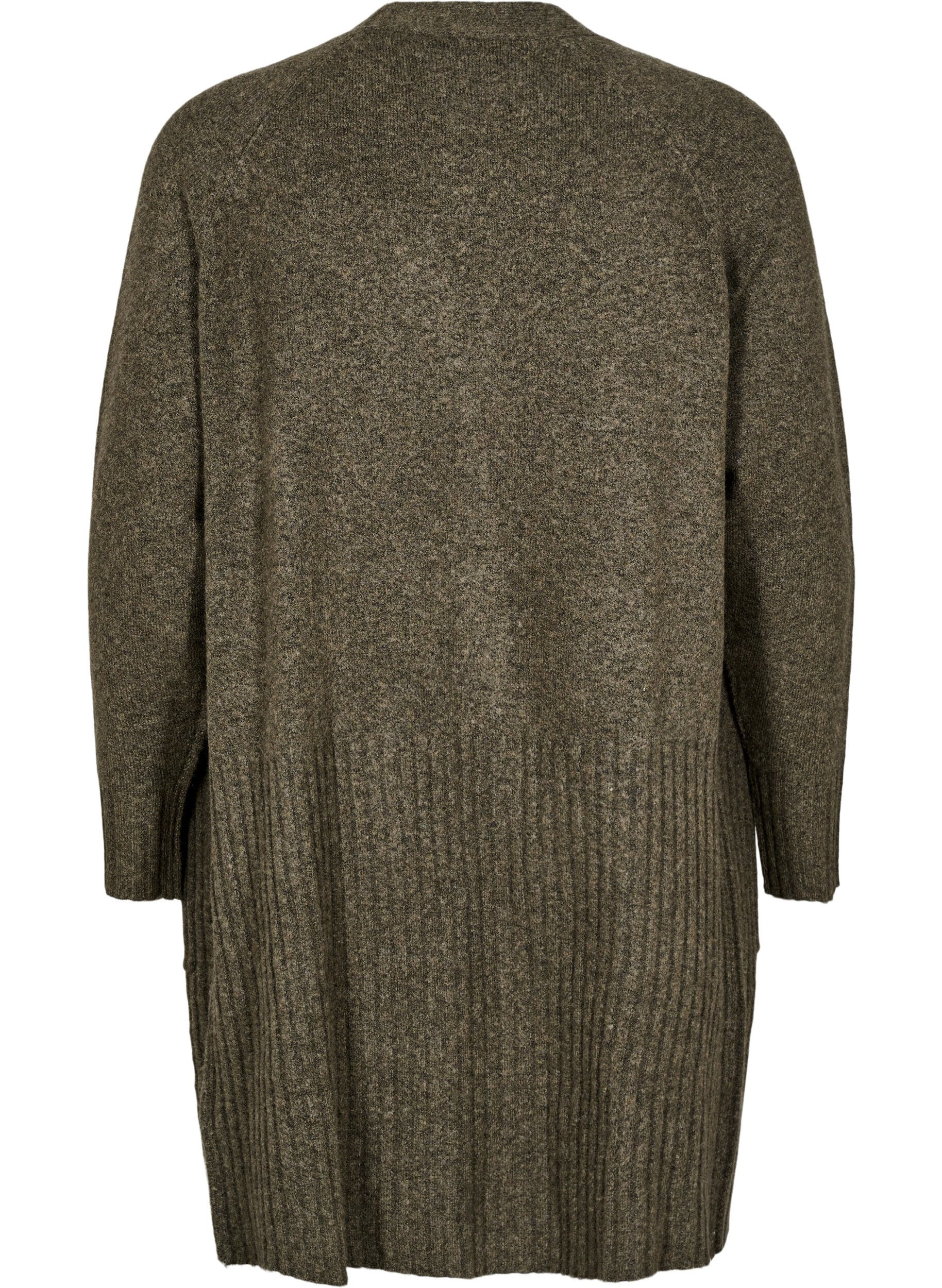 ZizziLange Strickjacke mit Taschen, Sea Turtle Mel., Packshot image number 1