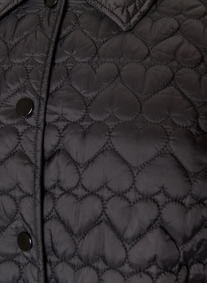 Leicht wattierte Jacke mit dekorativer Steppung, Schwarz, Packshot image number 2
