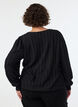 Jerseybluse mit Struktur und Ballonsilhouette, Schwarz, Model image number 2