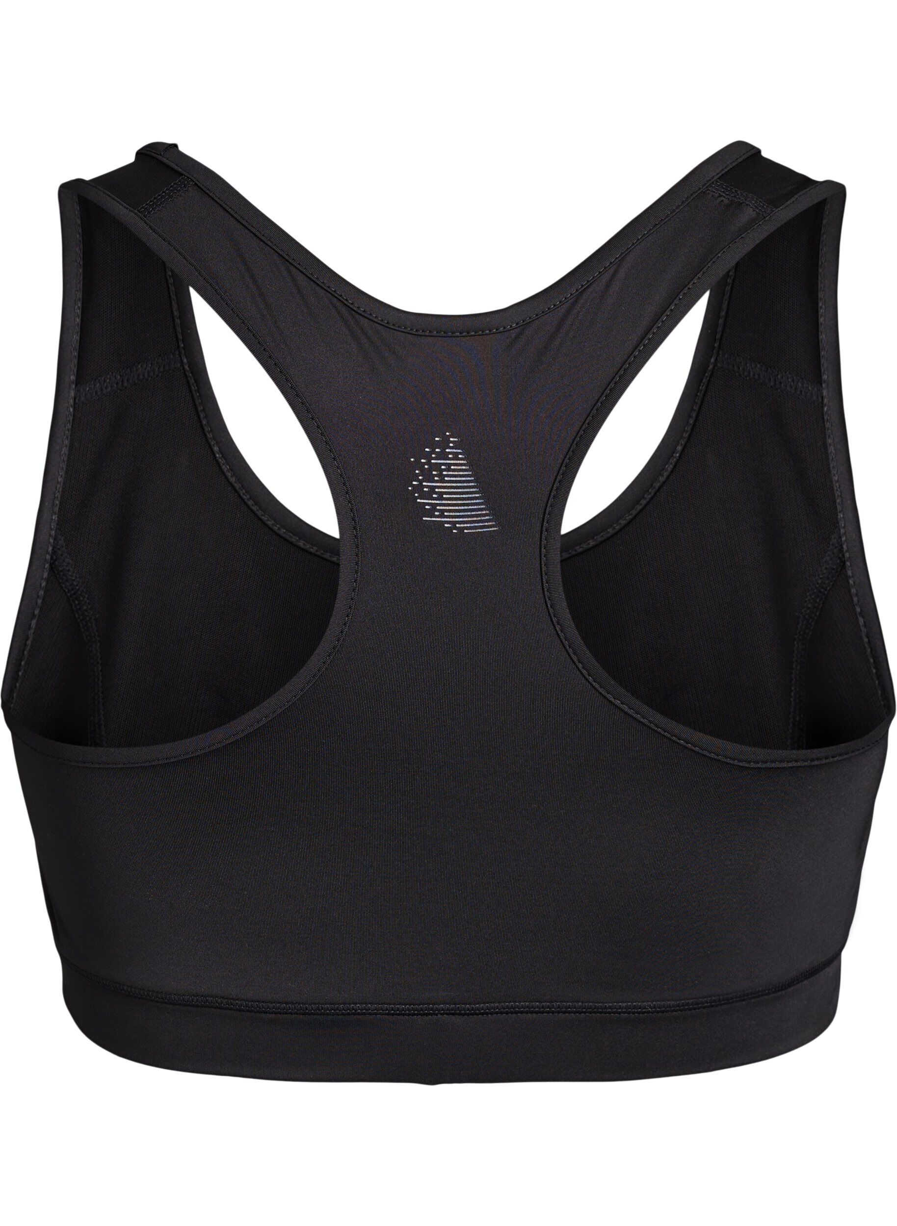ZizziSport-BH mit Racerback, Schwarz, Packshot image number 1