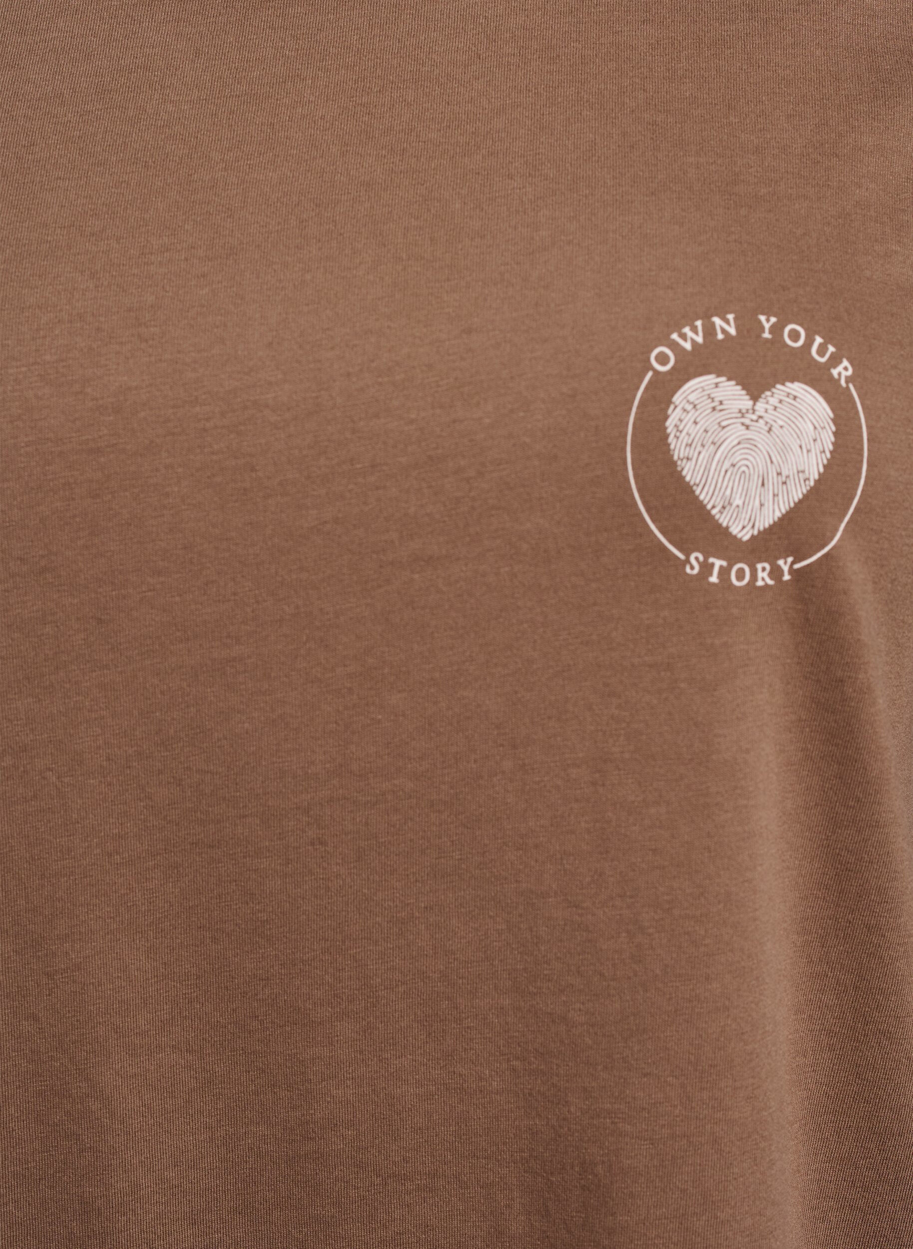 ZizziT-Shirt mit Print, Braun, Packshot image number 2