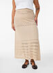 Strickrock mit Lochstickerei, Beige, Model image number 2