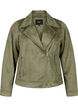 Bikerjacke aus Wildlederimitat, Dusty Olive, Packshot image number 0