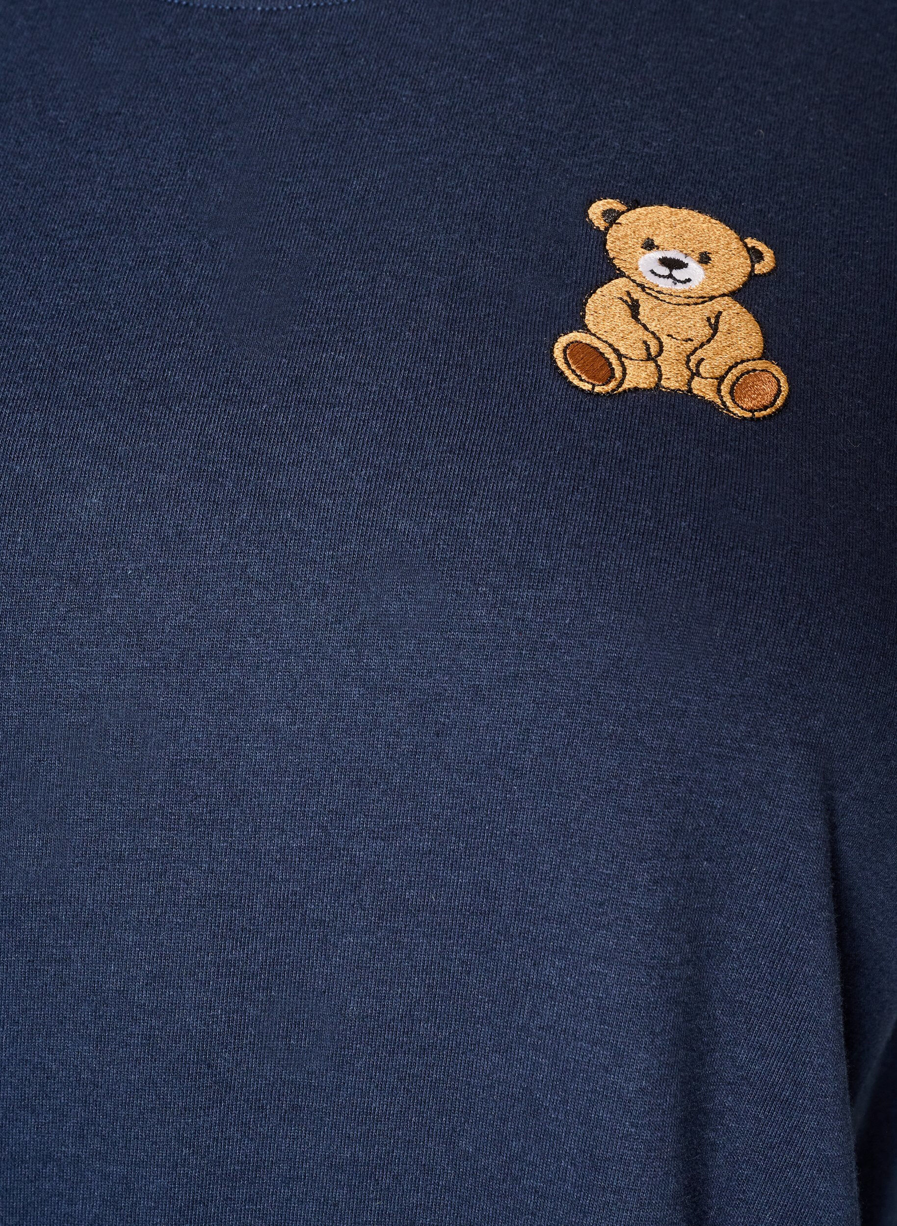 ZizziT-Shirt aus Bio-Baumwolle mit Teddyb&auml;r-Motiv, Blau, Packshot image number 2