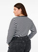 Gestreifte Bluse mit langen &Auml;rmeln, Schwarz, Model image number 2