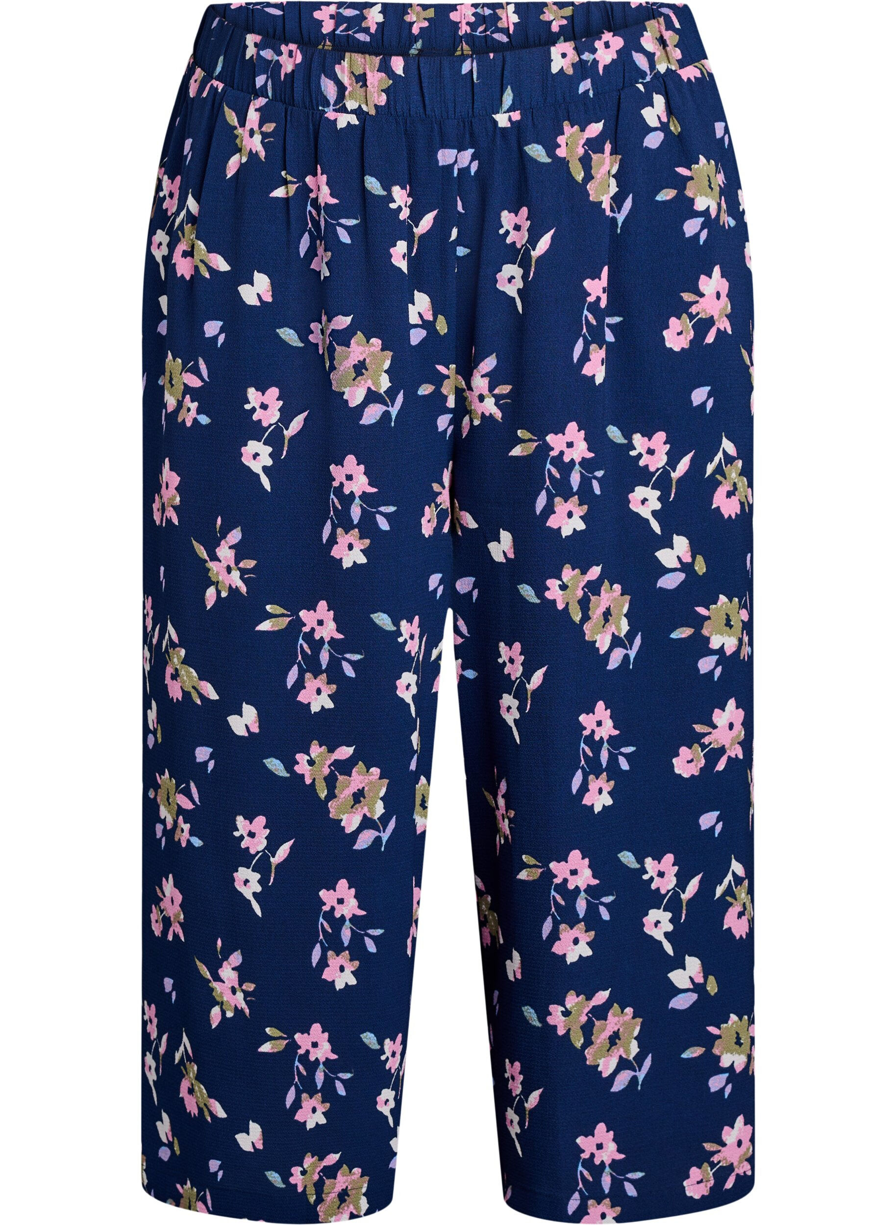 ZizziCulotte-Hose mit Print, Blau, Packshot image number 0