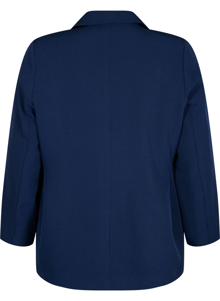 Klassischer Blazer mit Knopfverschluss, Blau, Packshot image number 1