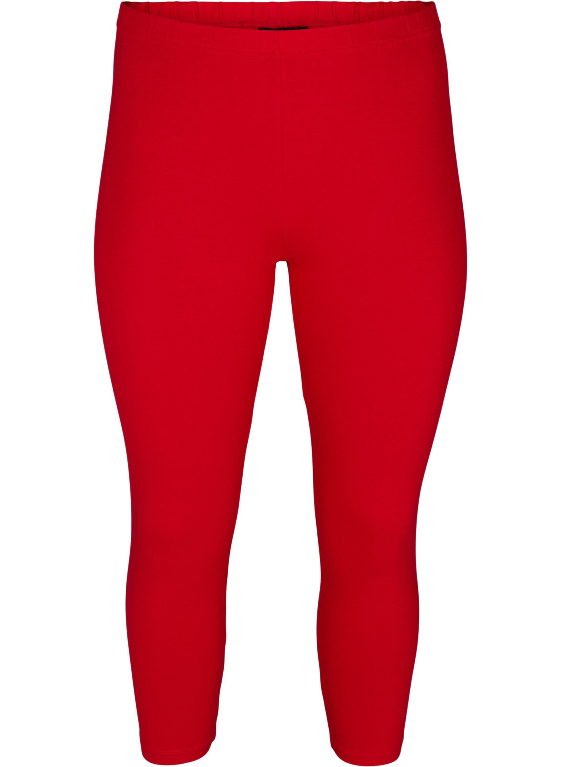 ZizziBasic 3/4-Leggings , Tango Red, Packshot image number 0