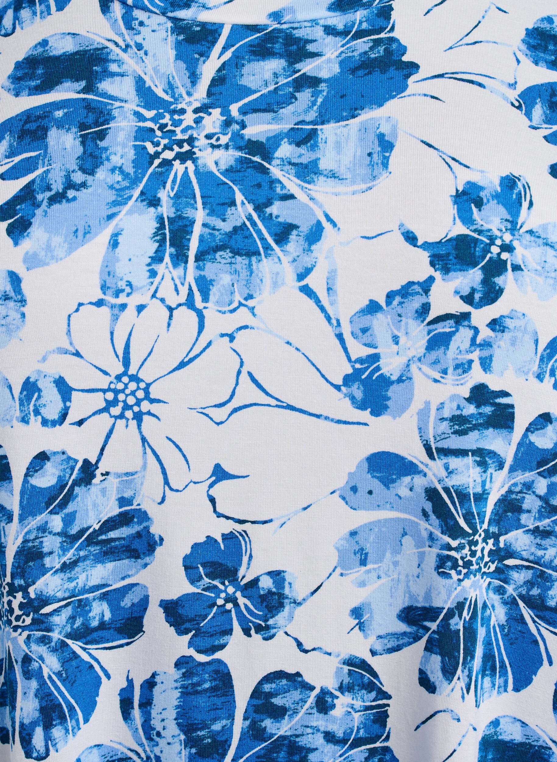 ZizziT-Shirt mit floralem Print, Blau, Packshot image number 2