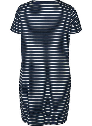 Kleid mit kurzen Ärmeln, Mood Indigo Stripe, Packshot image number 1