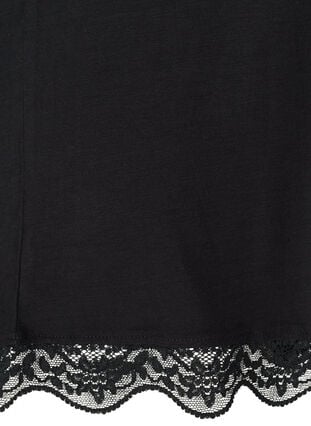 Schlafanzughose aus Viskose mit Spitze, Black, Packshot image number 3