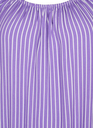 Gestreifte Bluse aus Viskose mit kurzen Ärmeln, Deep L./White Stripe, Packshot image number 2