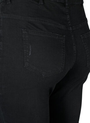 Eng anliegende Jeans mit Schlitzen, Black, Packshot image number 3