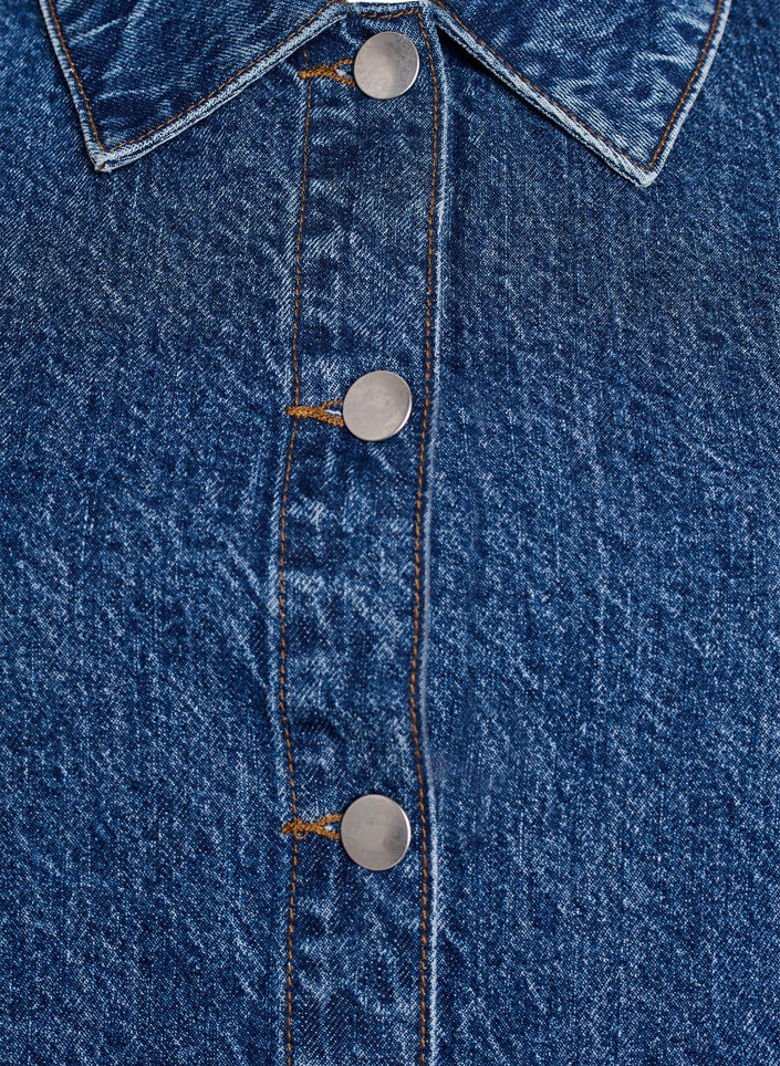 Kurz&auml;rmelige Jeansjacke mit Kn&ouml;pfen, Blau, Packshot image number 2