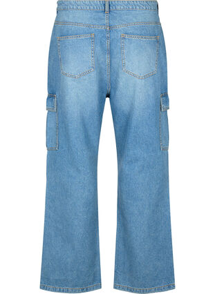 Locker sitzende Jeans mit Cargo-Taschen, Light blue, Packshot image number 1