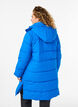 Lange Pufferjacke mit Taschen und Kapuze, Blau, Model image number 2