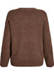 Lockerer Strickpullover mit Kontrastn&auml;hten, Braun, Packshot image number 1