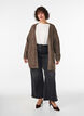 Lange Strickjacke mit Taschen, Braun, Model image number 1