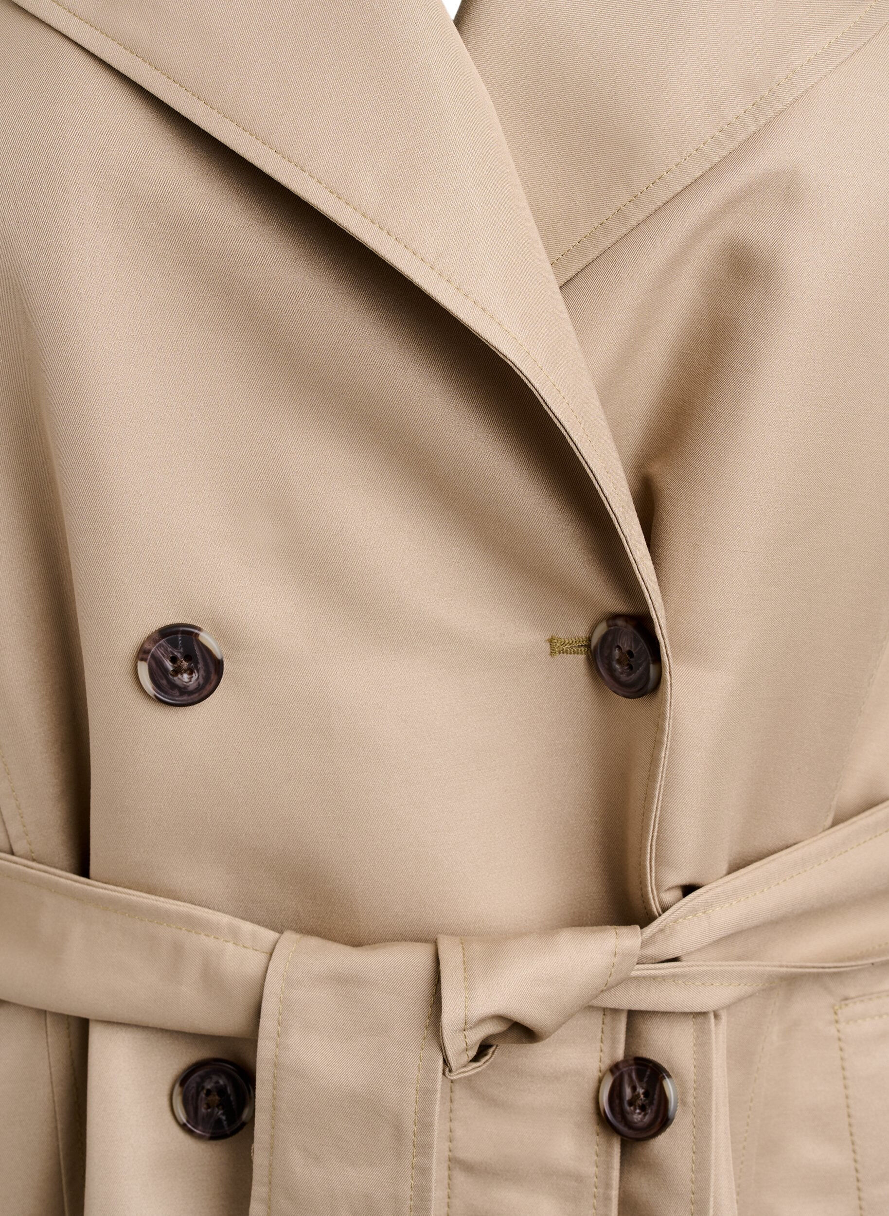 ZizziKurzer Trenchcoat mit G&uuml;rtel, Beige, Packshot image number 2