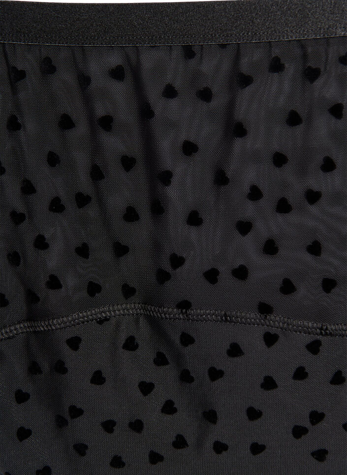 Hipster-Menstruationsslip aus Mesh mit Herzdetails, Schwarz, Packshot image number 2