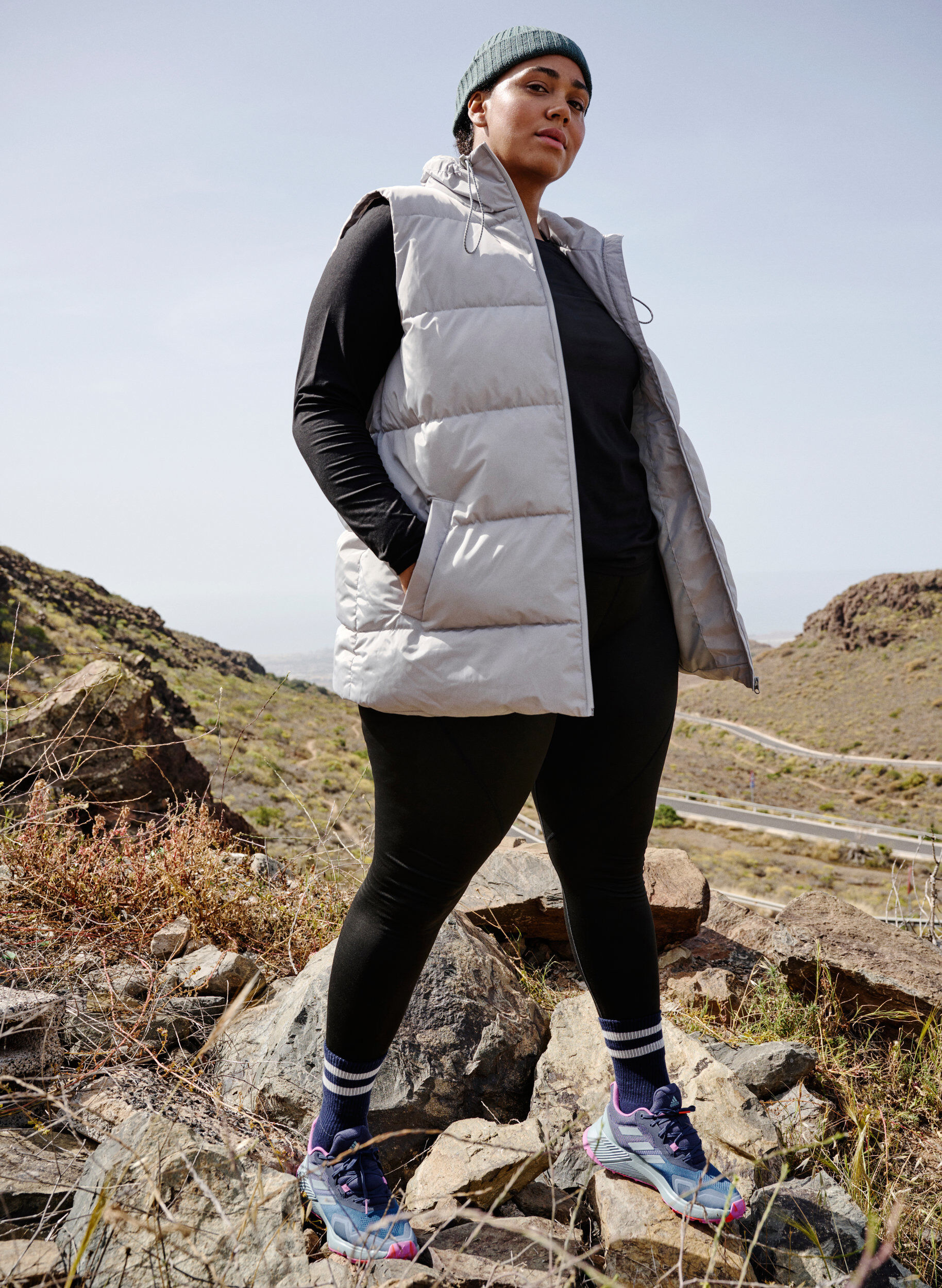 ZizziSportliche Weste mit hohem Kragen und Taschen, Pearl Blue, Image image number 0