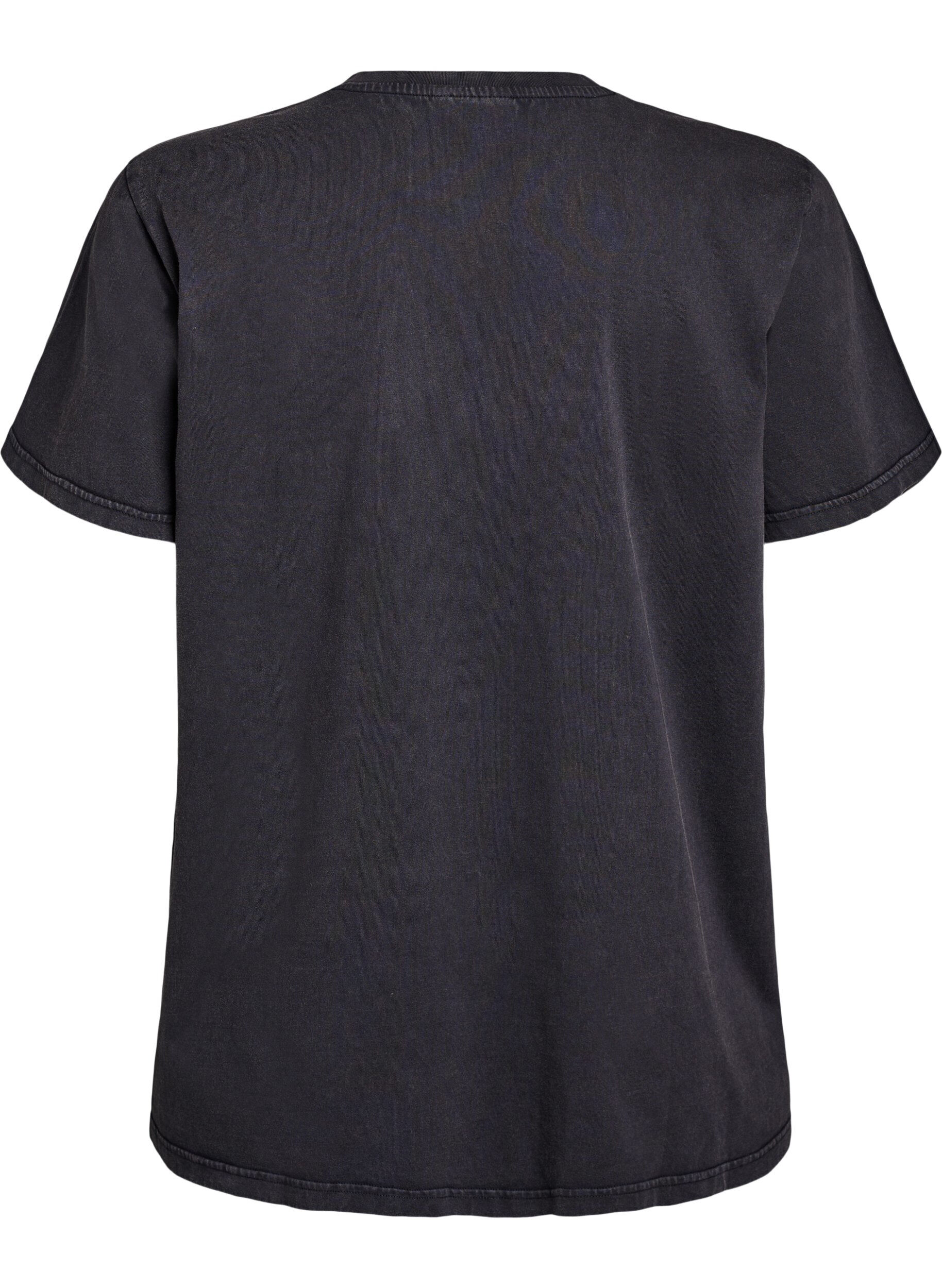 ZizziT-Shirt aus Bio-Baumwolle mit Strass und Schmetterlingsmotiv, Grau, Packshot image number 1