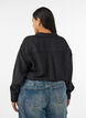 Lockere Bluse mit V-Ausschnitt, Schwarz, Model image number 2