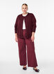 Feinstrick-Strickjacke mit Rundhalsausschnitt, Rot, Model image number 1