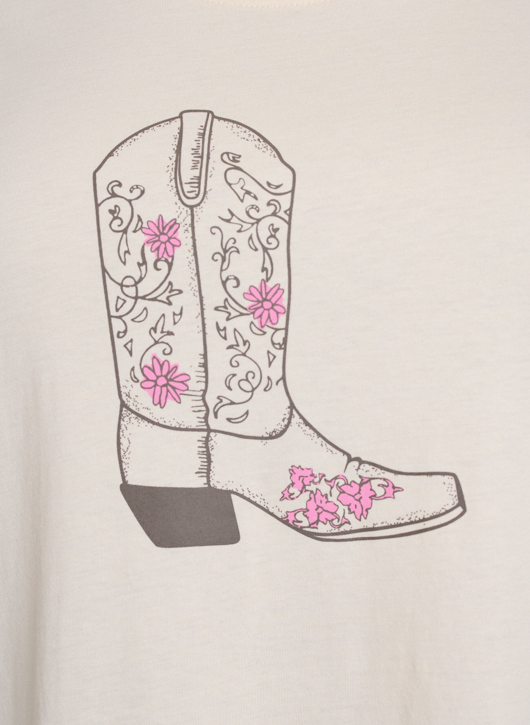 ZizziFLASH - T-Shirt mit Print, Beige, Packshot image number 2