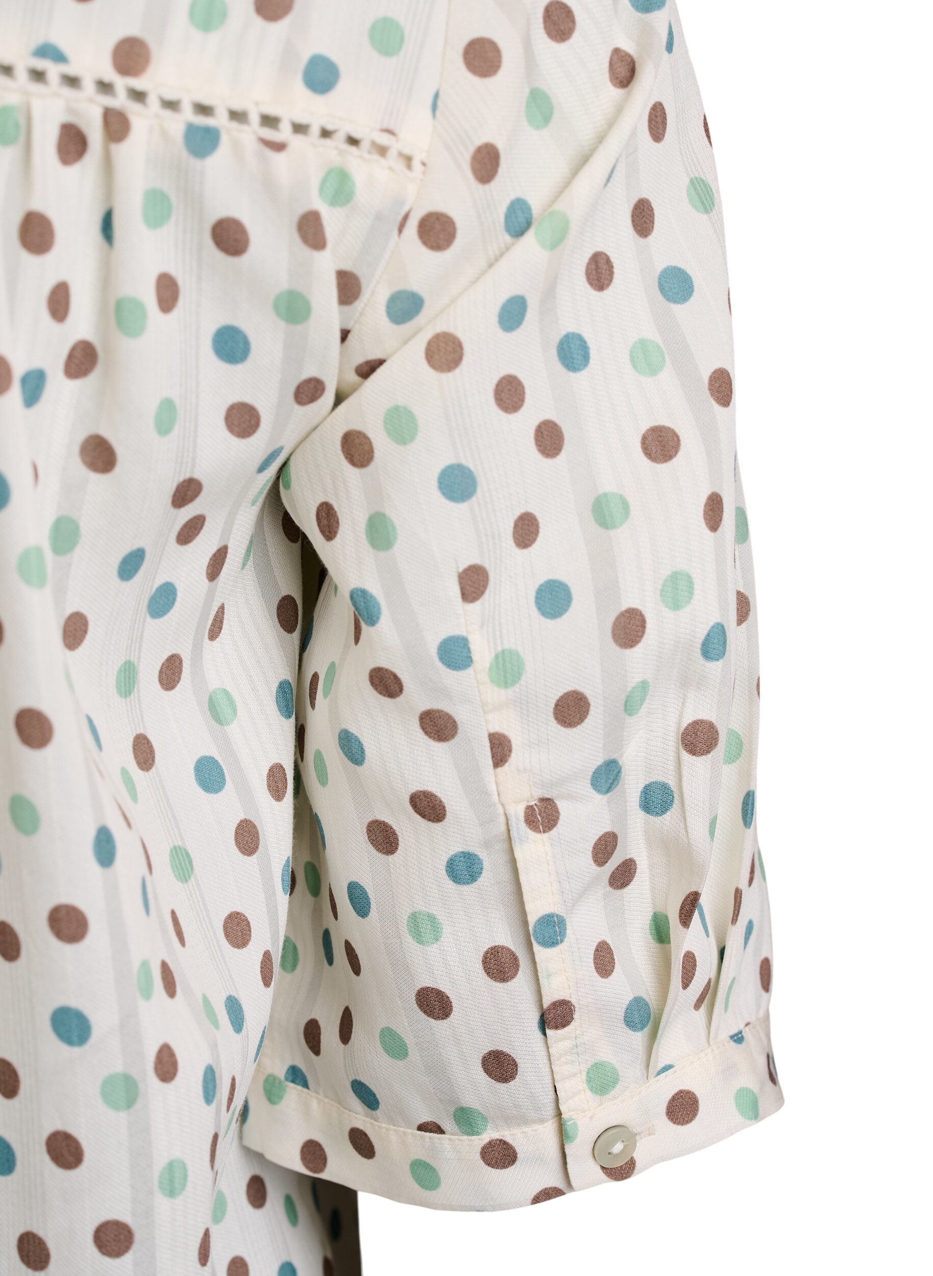 ZizziBluse mit Print und 1/2-&Auml;rmeln, Wei&szlig;, Packshot image number 3