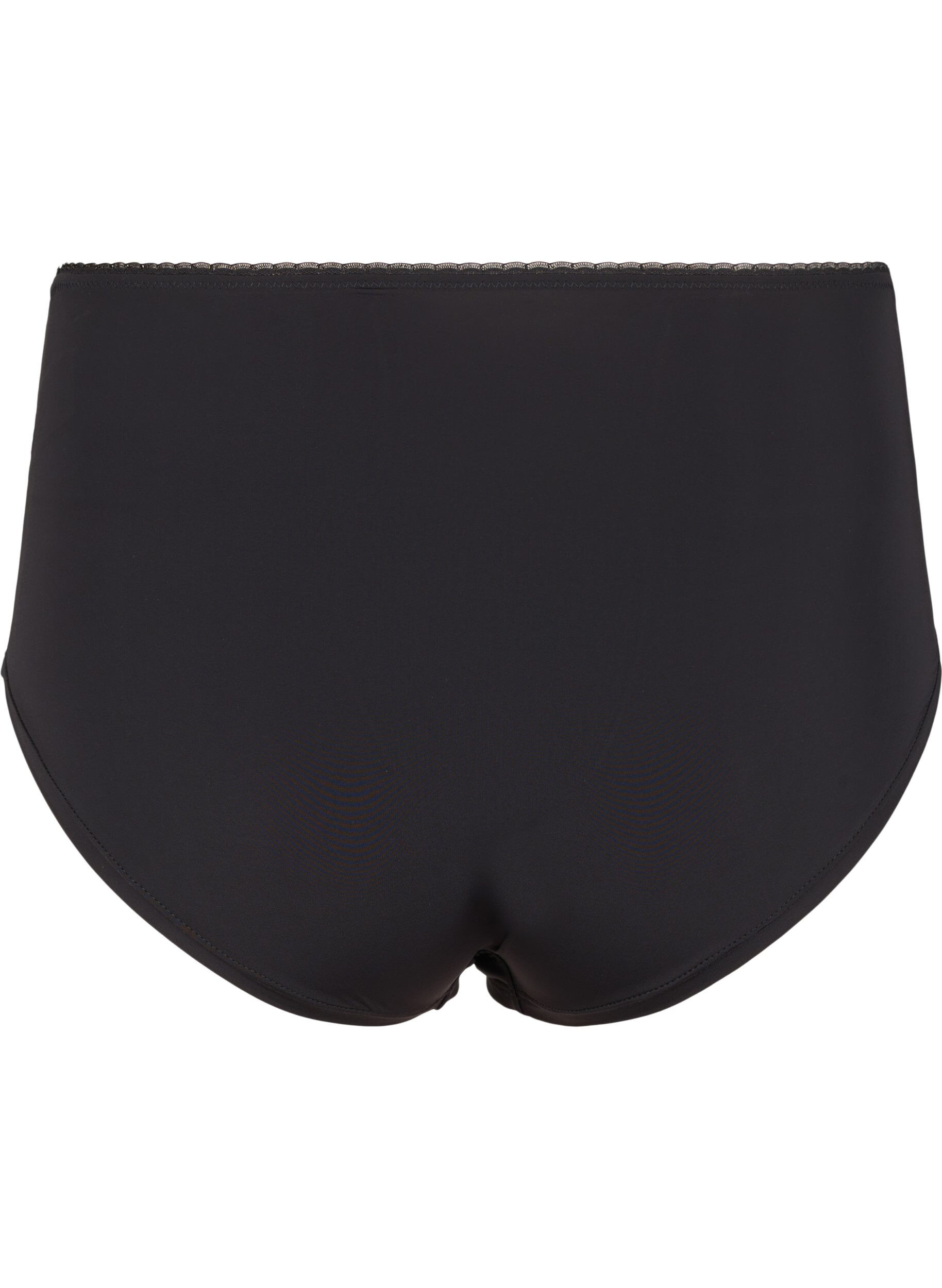 ZizziPanty aus Mikrofaser mit Spitzendetails, Black, Packshot image number 1