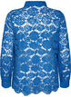 Spitzenbluse mit Perlenkn&ouml;pfen, Blau, Packshot image number 1