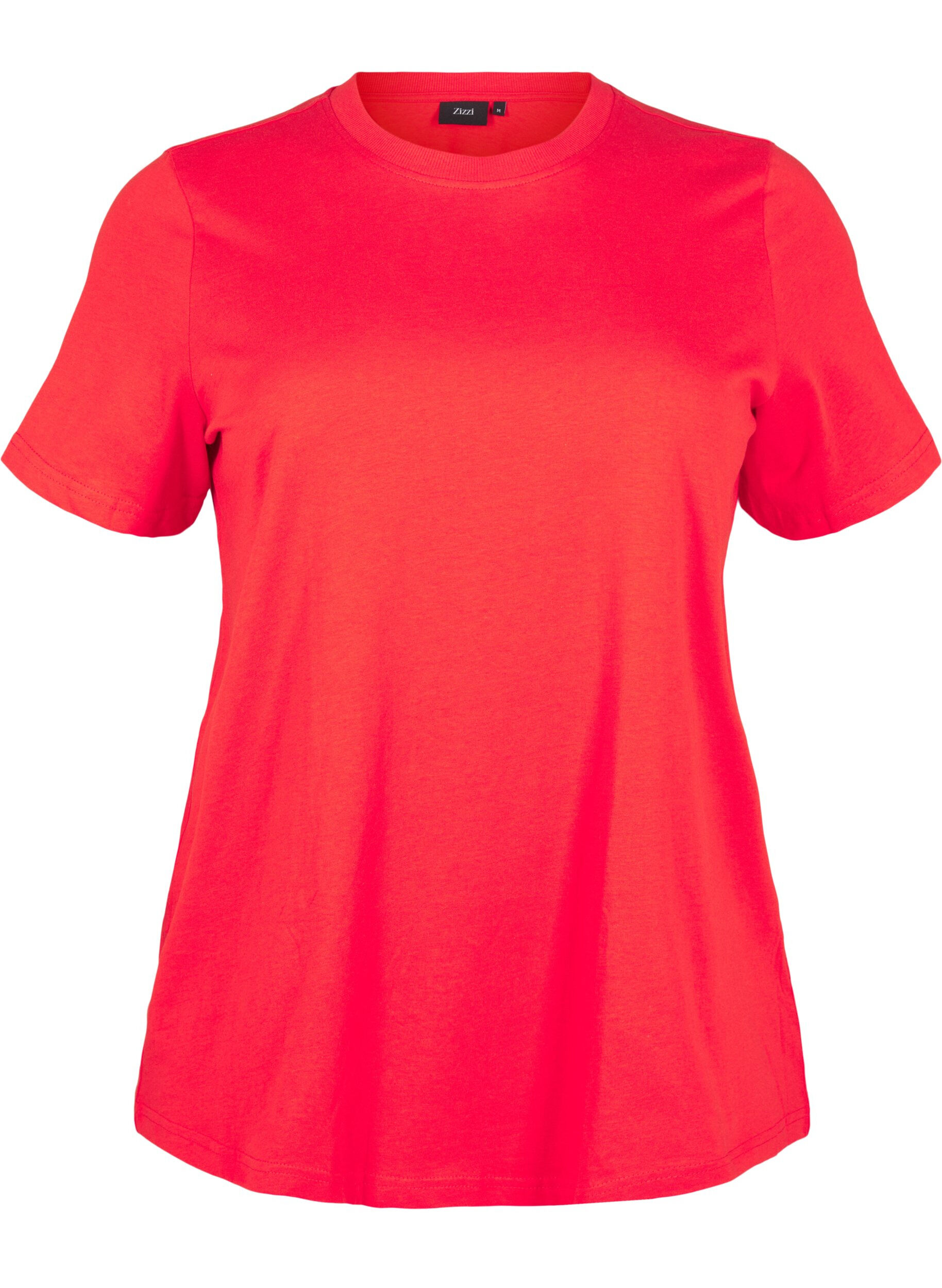 Basic-T-Shirt aus Baumwolle mit Rundhalsausschnitt