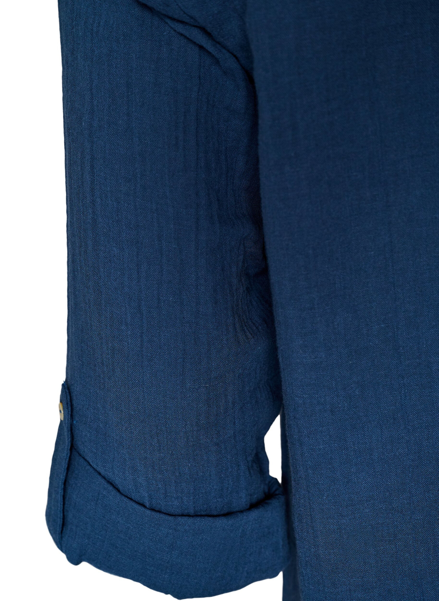 ZizziTunika aus Baumwollmusselin mit Broderie Anglaise, Blau, Packshot image number 3