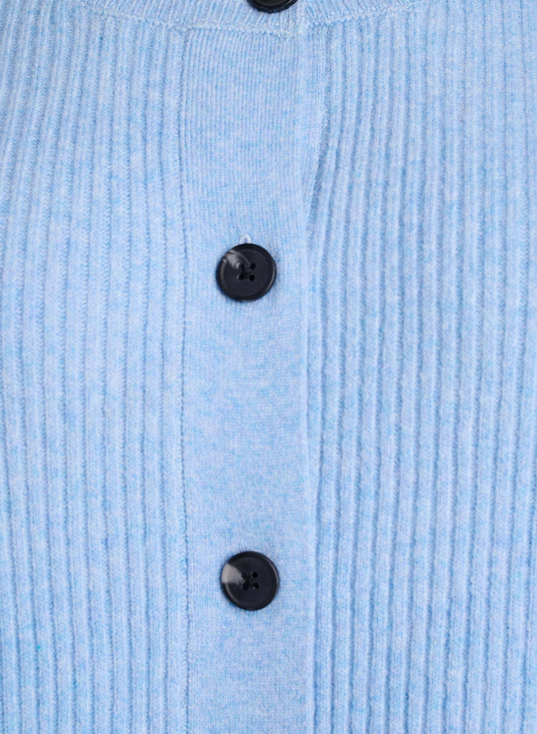 ZizziRippenstrick Strickjacke mit Kn&ouml;pfen, Blau, Packshot image number 2