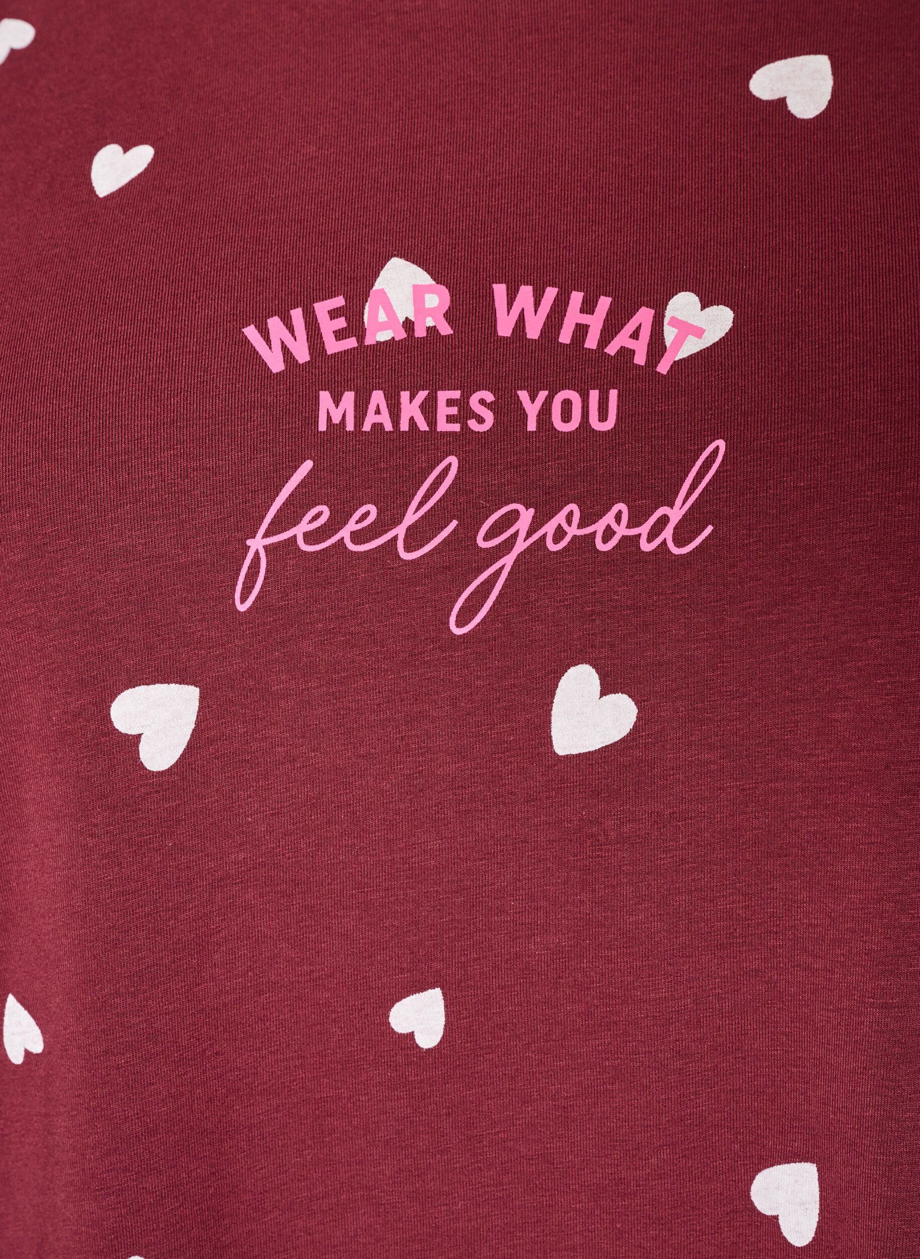 ZizziNachtbluse mit Print, Rot, Packshot image number 2