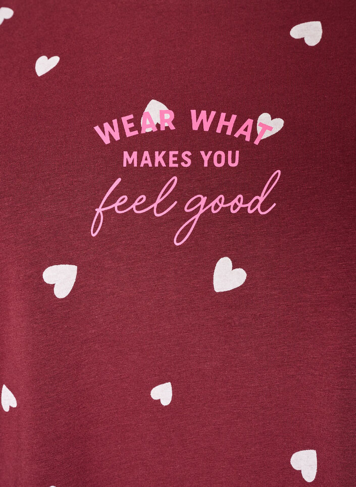 Nachtbluse mit Print, Rot, Packshot image number 2