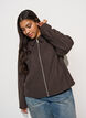 Kurze Jacke mit Hemdkragen und Rei&szlig;verschluss, Braun, Model image number 3
