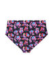 Hoch taillierte Bikinihosen mit Muster, Lila, Packshot image number 1